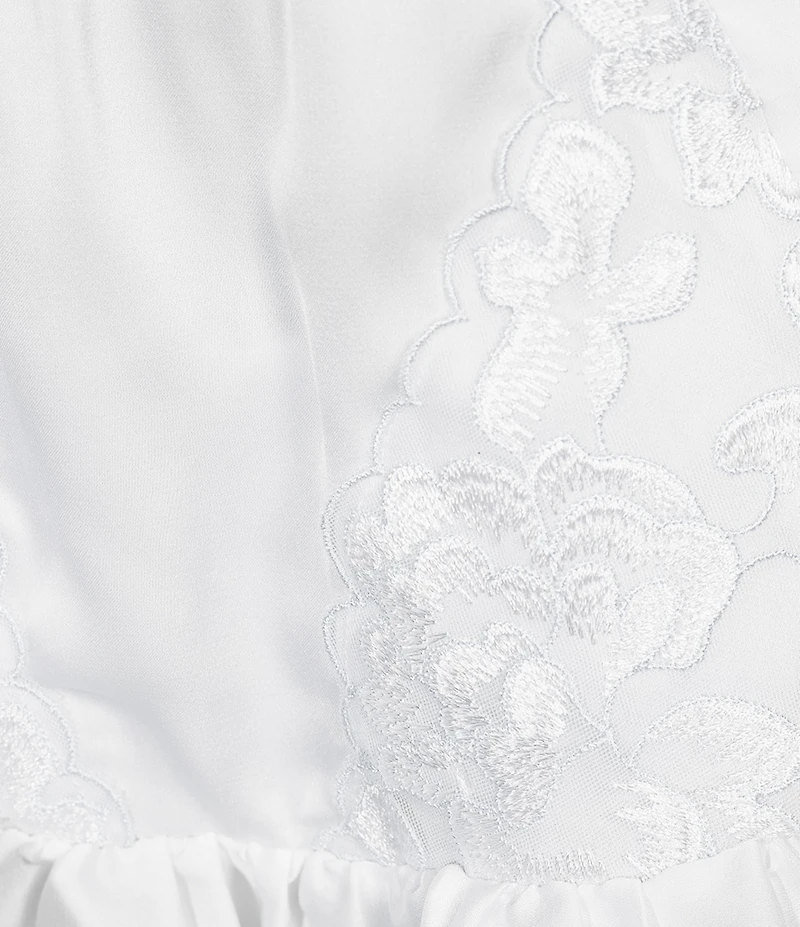 Cinema Etoile Embroidered Satin Bustier and Skirt Set