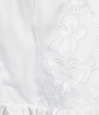 Cinema Etoile Embroidered Satin Bustier and Skirt Set