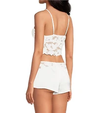 Cinema Etoile Ornate Lace Soft Cup Cami & Satin Short Set