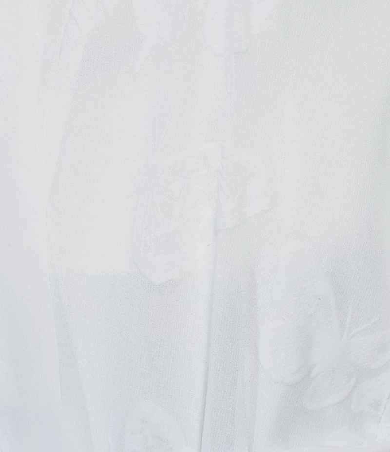 Cinema Etoile Satin Chemise & Sheer Butterfly Robe Set