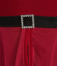 Cinema Etoile Sexy Santa Sweetheart Neck Padded Cup & Tulle Skirted Bodysuit