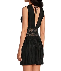 Cinema Etoile Soft Cup Pleated Mesh & Lace Babydoll