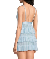 Cinema Etoile Soft Cup Pleated Ruffle Babydoll