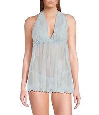 Cinema Etoile Soft Triangle Cup Lace and Tulle Babydoll