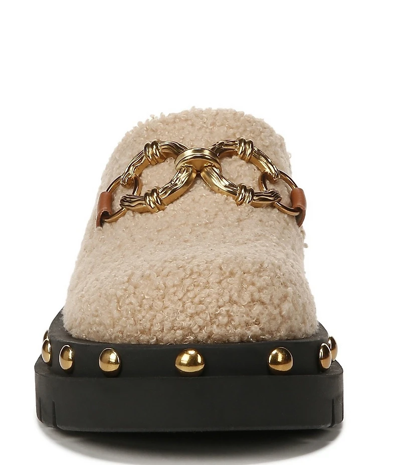 Circus NY by Sam Edelman Annie Sherpa Chain Bit Platform Clogs