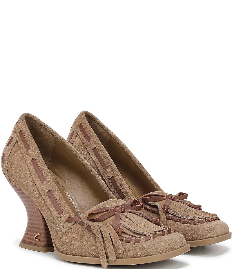 Circus NY by Sam Edelman Ainsley Suede Kiltie Bow Loafer Pumps