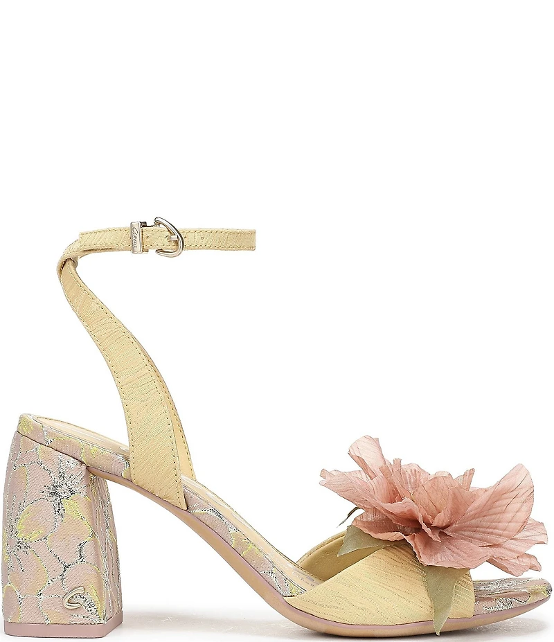 Circus NY by Sam Edelman Aria Floral Print Flower Embellished Ankle Strap Dress Sandals