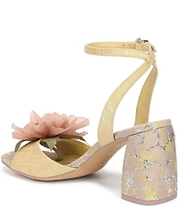 Circus NY by Sam Edelman Aria Floral Print Flower Embellished Ankle Strap Dress Sandals