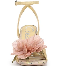 Circus NY by Sam Edelman Aria Floral Print Flower Embellished Ankle Strap Dress Sandals