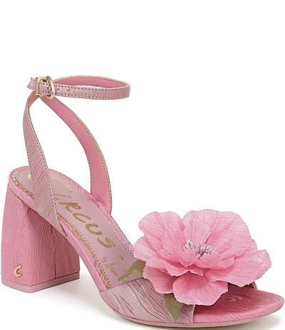 Circus NY by Sam Edelman Aria Flower Embellished Ankle Strap Dress Sandals