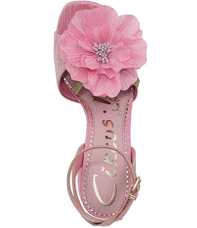 Circus NY by Sam Edelman Aria Flower Embellished Ankle Strap Dress Sandals