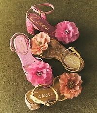 Circus NY by Sam Edelman Aria Flower Embellished Ankle Strap Dress Sandals