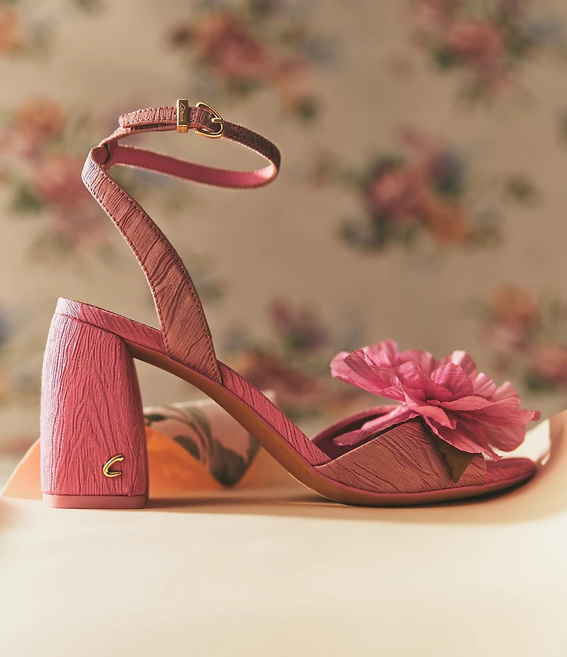 Circus NY by Sam Edelman Aria Flower Embellished Ankle Strap Dress Sandals