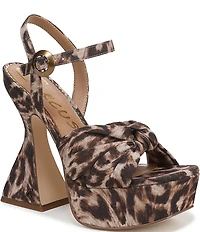 Circus NY by Sam Edelman Audrea Leopard Fabric Ankle Strap Platform Sandals