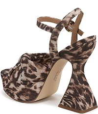 Circus NY by Sam Edelman Audrea Leopard Fabric Ankle Strap Platform Sandals