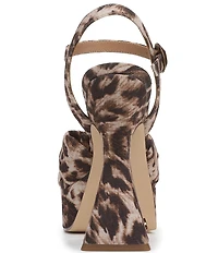 Circus NY by Sam Edelman Audrea Leopard Fabric Ankle Strap Platform Sandals
