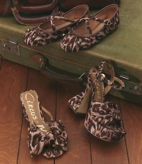Circus NY by Sam Edelman Audrea Leopard Fabric Ankle Strap Platform Sandals