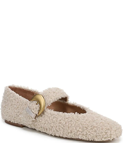 Circus NY by Sam Edelman Bella Plush Faux Shearling Mary Jane Ballerina Flats