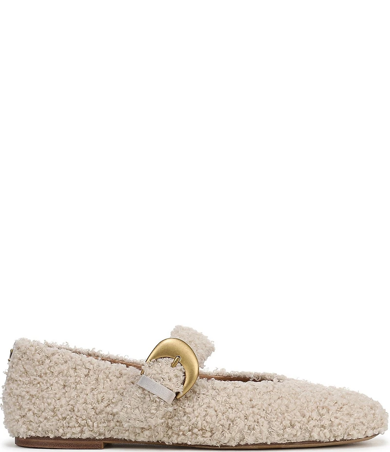 Circus NY by Sam Edelman Bella Plush Faux Shearling Mary Jane Ballerina Flats