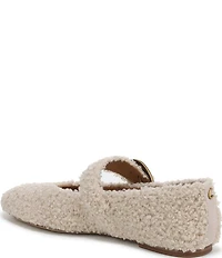 Circus NY by Sam Edelman Bella Plush Faux Shearling Mary Jane Ballerina Flats