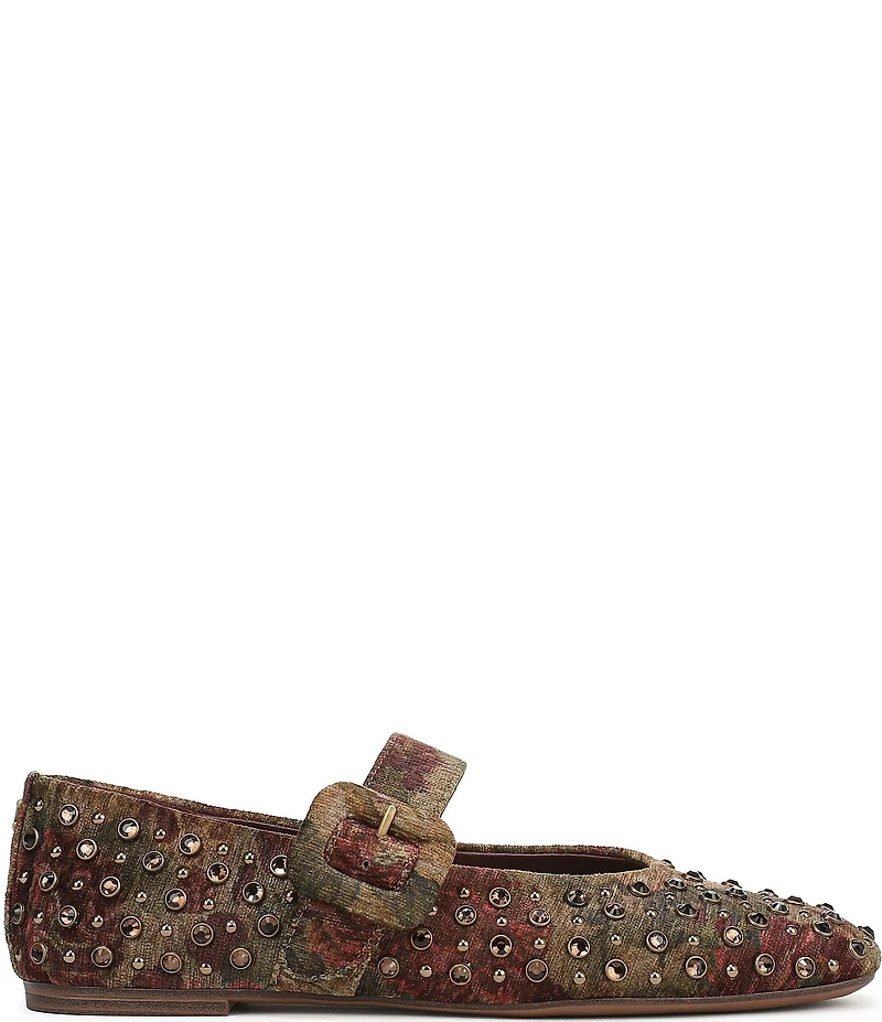 Circus NY by Sam Edelman Blaire Floral Jewel Studded Mary Jane Flats