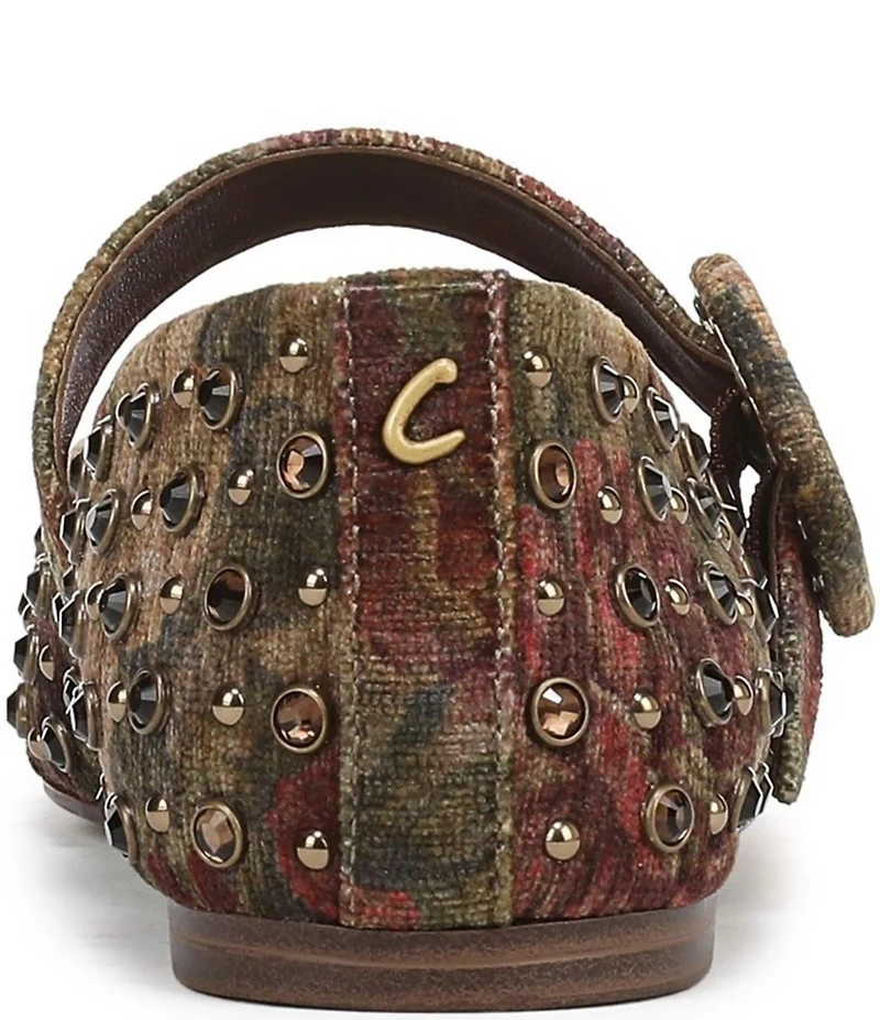 Circus NY by Sam Edelman Blaire Floral Jewel Studded Mary Jane Flats