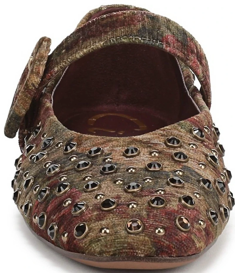 Circus NY by Sam Edelman Blaire Floral Jewel Studded Mary Jane Flats