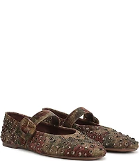 Circus NY by Sam Edelman Blaire Floral Jewel Studded Mary Jane Flats