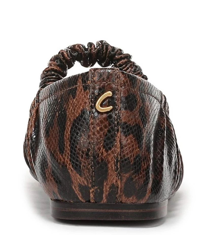 Circus NY by Sam Edelman Blythe Ruched Leopard Print Mary Jane Ballet Flats
