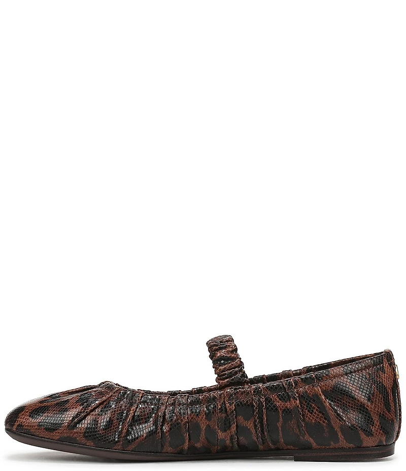 Circus NY by Sam Edelman Blythe Ruched Leopard Print Mary Jane Ballet Flats