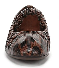 Circus NY by Sam Edelman Blythe Ruched Leopard Print Mary Jane Ballet Flats