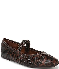 Circus NY by Sam Edelman Blythe Ruched Leopard Print Mary Jane Ballet Flats