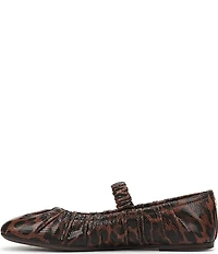Circus NY by Sam Edelman Blythe Ruched Leopard Print Mary Jane Ballet Flats