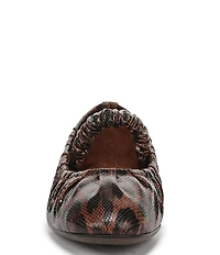 Circus NY by Sam Edelman Blythe Ruched Leopard Print Mary Jane Ballet Flats