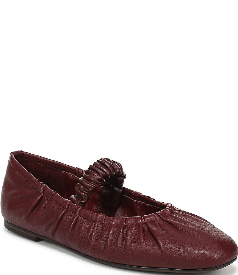 Circus NY by Sam Edelman Blythe Ruched Leather Mary Jane Ballet Flats
