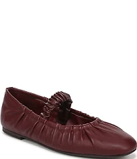 Circus NY by Sam Edelman Blythe Ruched Leather Mary Jane Ballet Flats