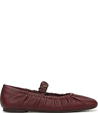 Circus NY by Sam Edelman Blythe Ruched Leather Mary Jane Ballet Flats