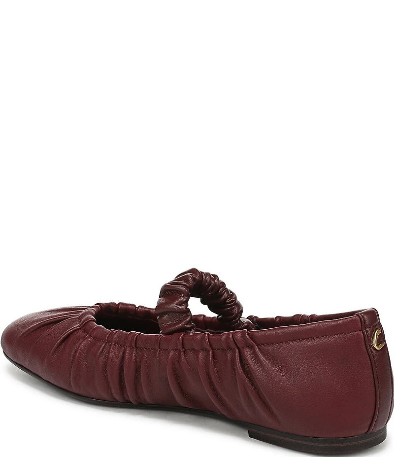 Circus NY by Sam Edelman Blythe Ruched Leather Mary Jane Ballet Flats