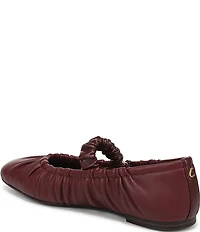 Circus NY by Sam Edelman Blythe Ruched Leather Mary Jane Ballet Flats