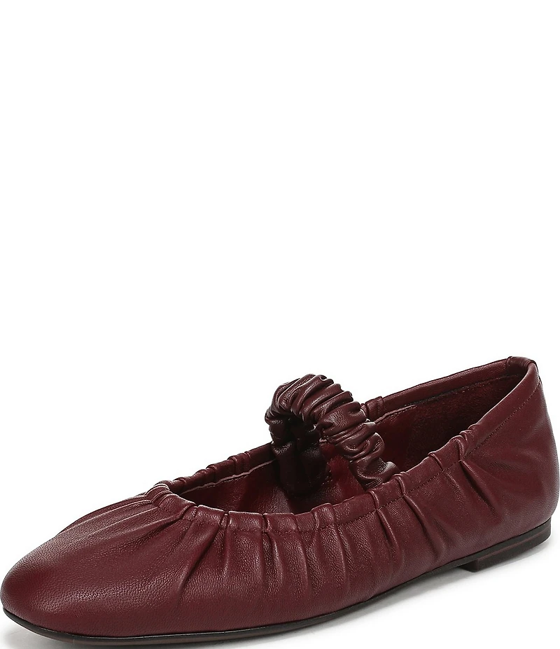 Circus NY by Sam Edelman Blythe Ruched Leather Mary Jane Ballet Flats