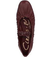 Circus NY by Sam Edelman Blythe Ruched Leather Mary Jane Ballet Flats