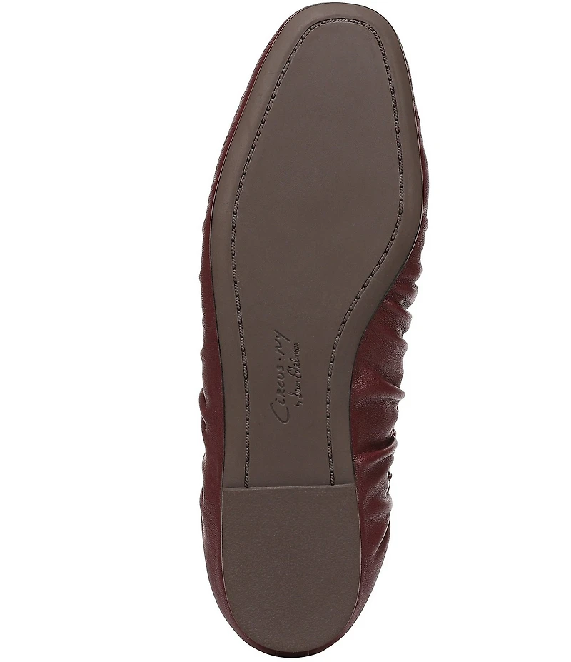 Circus NY by Sam Edelman Blythe Ruched Leather Mary Jane Ballet Flats