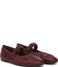 Circus NY by Sam Edelman Blythe Ruched Leather Mary Jane Ballet Flats