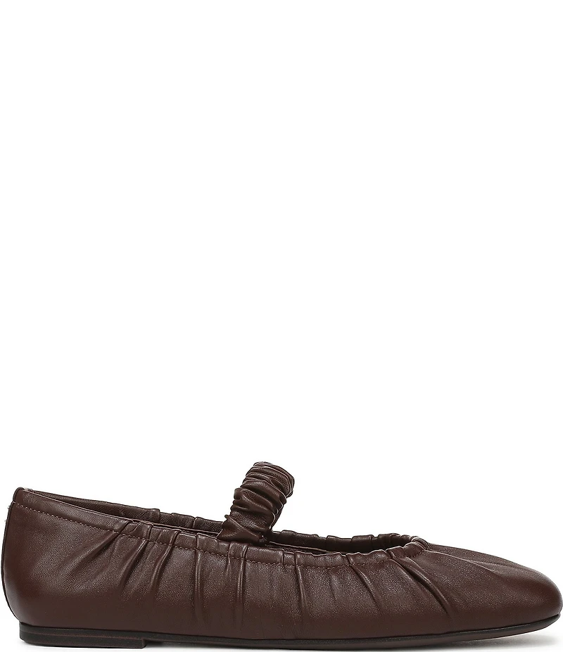 Circus NY by Sam Edelman Blythe Ruched Leather Mary Jane Ballet Flats