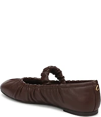 Circus NY by Sam Edelman Blythe Ruched Leather Mary Jane Ballet Flats