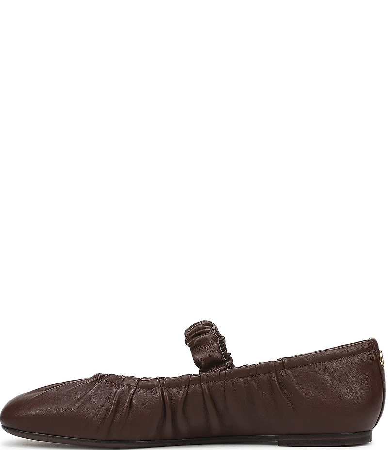 Circus NY by Sam Edelman Blythe Ruched Leather Mary Jane Ballet Flats