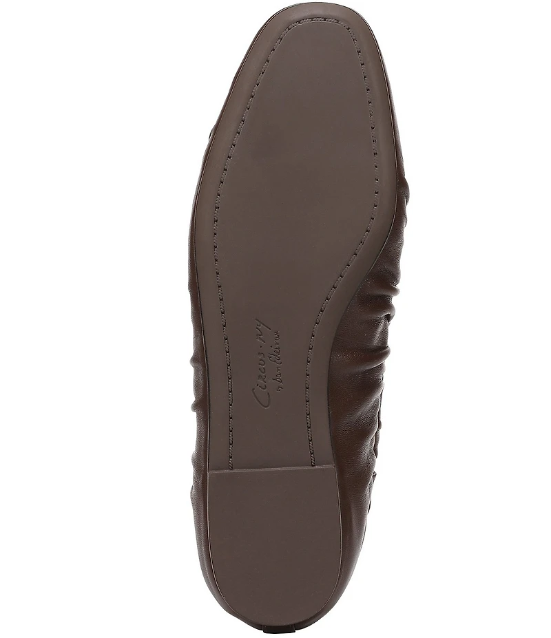 Circus NY by Sam Edelman Blythe Ruched Leather Mary Jane Ballet Flats