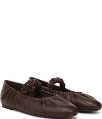 Circus NY by Sam Edelman Blythe Ruched Leather Mary Jane Ballet Flats