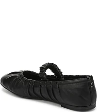 Circus NY by Sam Edelman Blythe Ruched Leather Mary Jane Ballet Flats