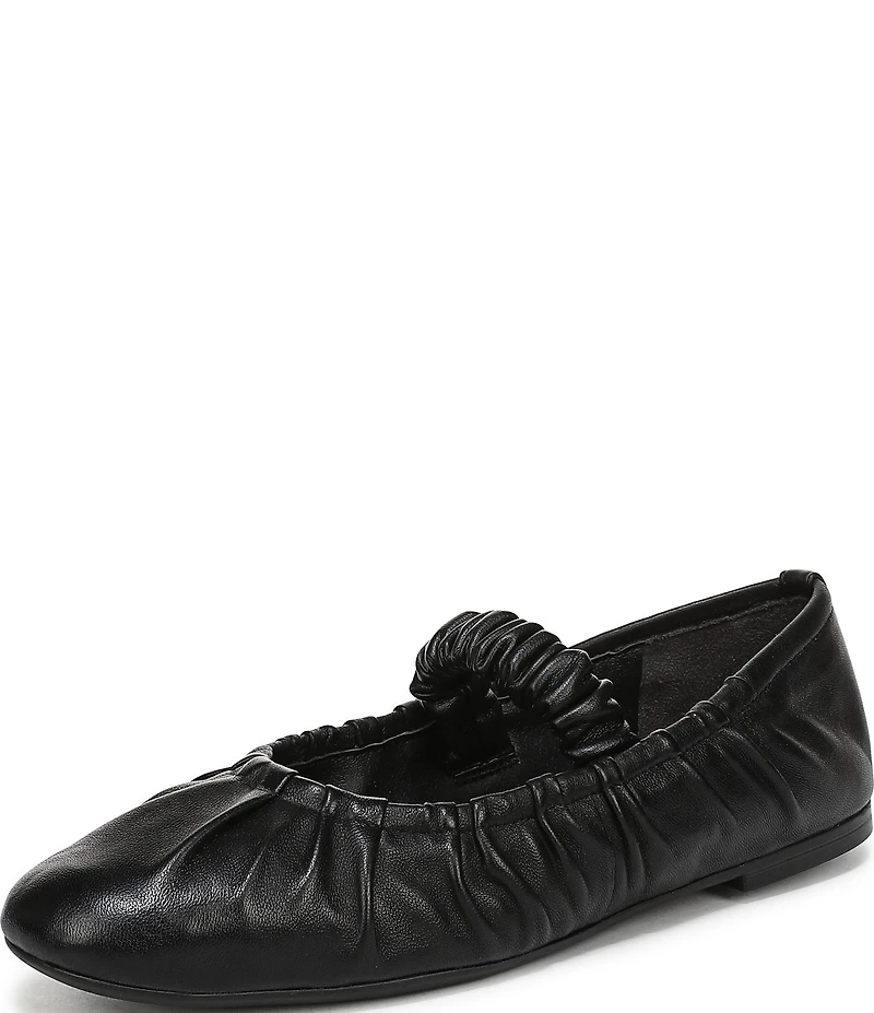 Circus NY by Sam Edelman Blythe Ruched Leather Mary Jane Ballet Flats